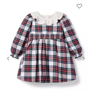 Tartan Ruffle Collar Dress